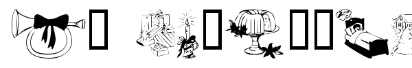 KR Christmas 2002 font preview